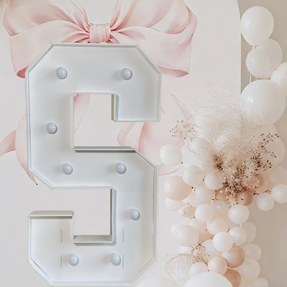 Warm White Lighted Letter Boards, 3FT GBC/MARRY ME//LOVE/HBD for Birthdays, Anniversaries & More Wall Pediments KT Board Marquee Letters Light