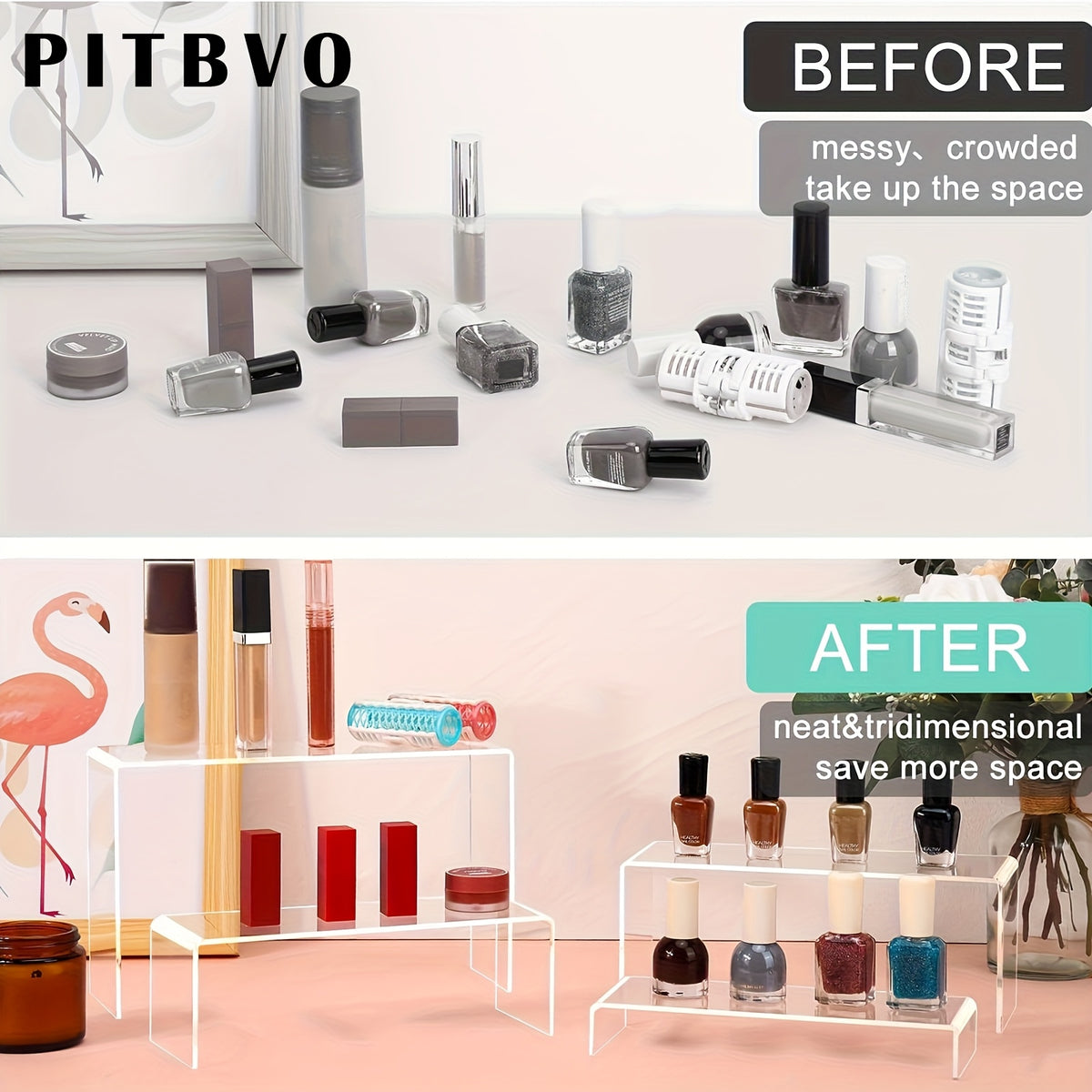 10/20pcs of PITBVO Acrylic Display Risers in Various Sizes, Transparent Acrylic Stands for Showcasing Funko Pop Figures, Cupcakes, Jewelry, Perfumes, And More (Large Size)