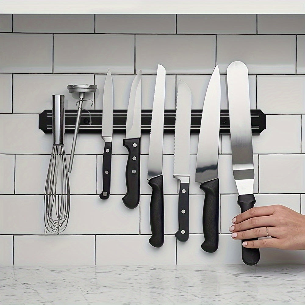 1pc, 19.69in Magnetic Knife Holder for Wall, Magnetic Knife Strip, Powerful Magnet Knife Rack for Kitchen Knives, Magnetic Knife Bar, Creative Magnetic Knife Bar, Kitchen Accessaries, 8 Slots