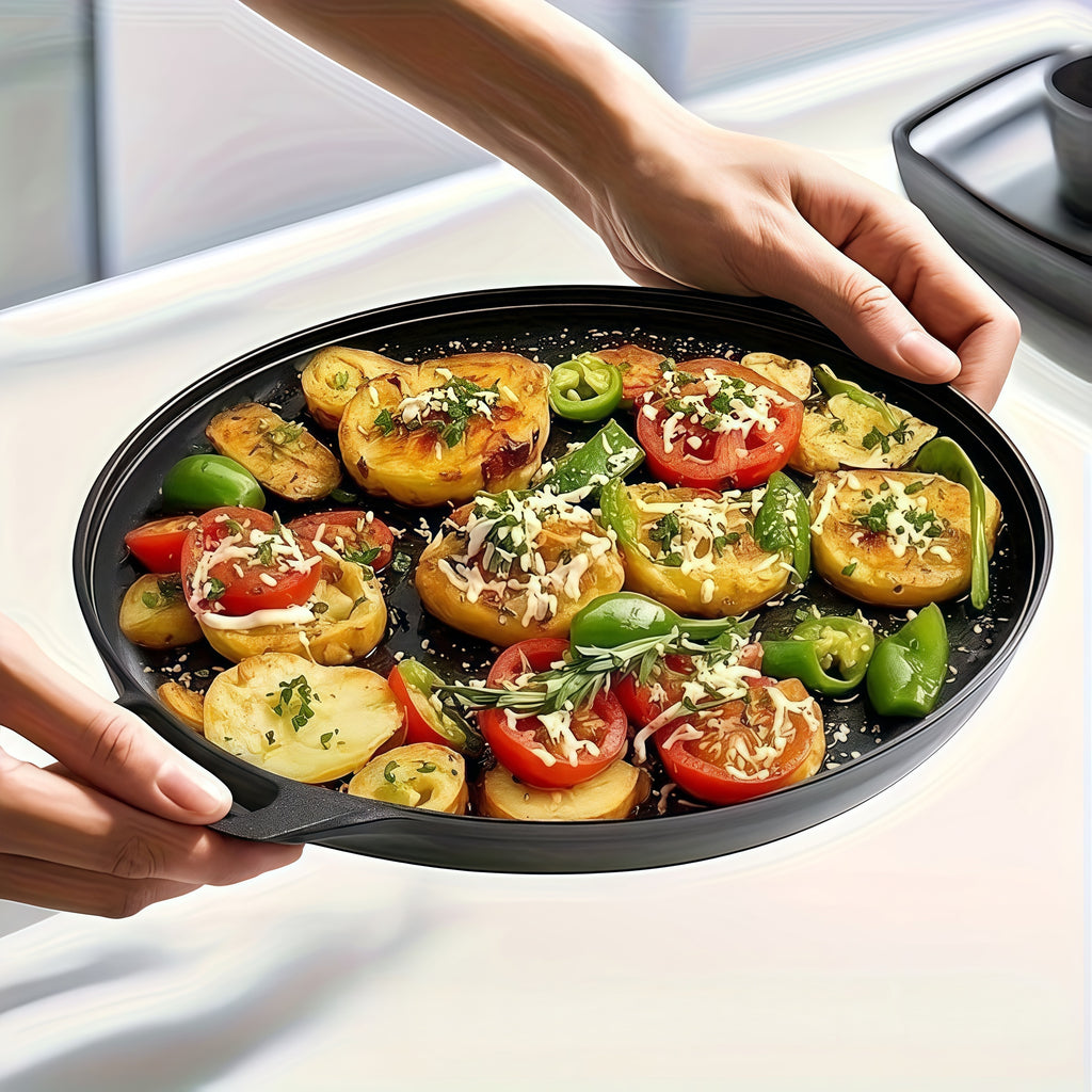 1/2/3pcs Cast Iron Pan, Pre Seasoned, Outdoor Camping Cookware Multifunctional, Non-stick, for Pizza Lovers, Home Kitchens, Outdoor Cooking, Durable, Even-Heating, Versatile, Compatible with All Stoves, Perfect for Home Kitchens And Outdoor Cooking