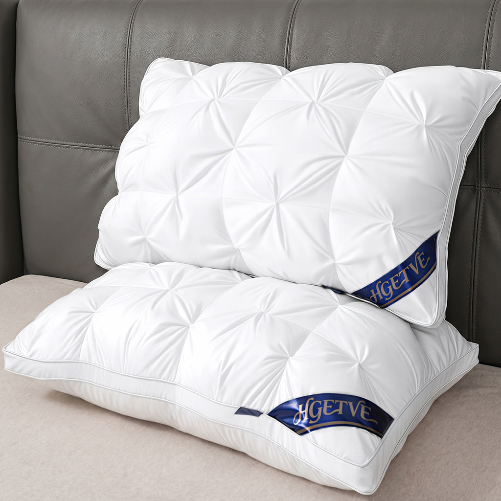 Buy One, Get One Free!2pcs Hotel-quality Pillows, Deep Sleep Neck Support Pillow, Low-allergen Polyester Coverings, Highly Fluffy, All-season, Sleep-aid Pillow, Queen/ King Size, Optional Random Colour, Gifts Of High Quality