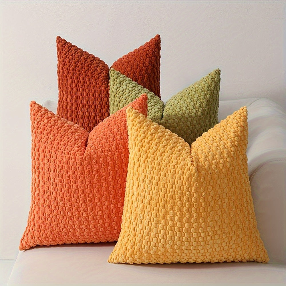 4 Soft Velvet Modern Double-sided Design Sofa Pillowcases, Office Chair Backrest Pillowcases, Bedside Cushion Covers, and Machine-washable Sofa and Bed Decorative Cushion Covers