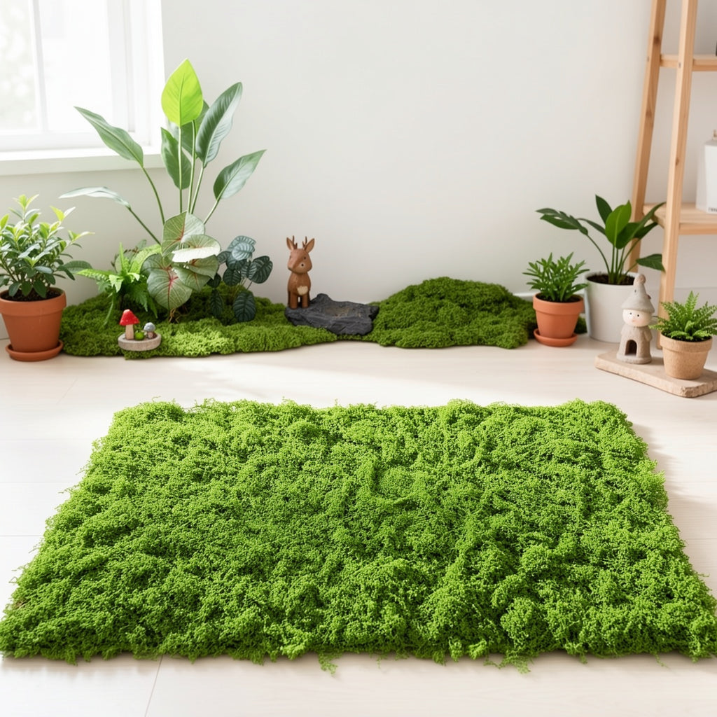 39.37X78.74inch/19.69X39.37inch Artificial Moss Blanket, Artificial Moss, Home Decoration Moss Mat, Easy to Cut, Suitable for Garden, Party, Christmas, Decoration, Fish Tank Landscape, Etc