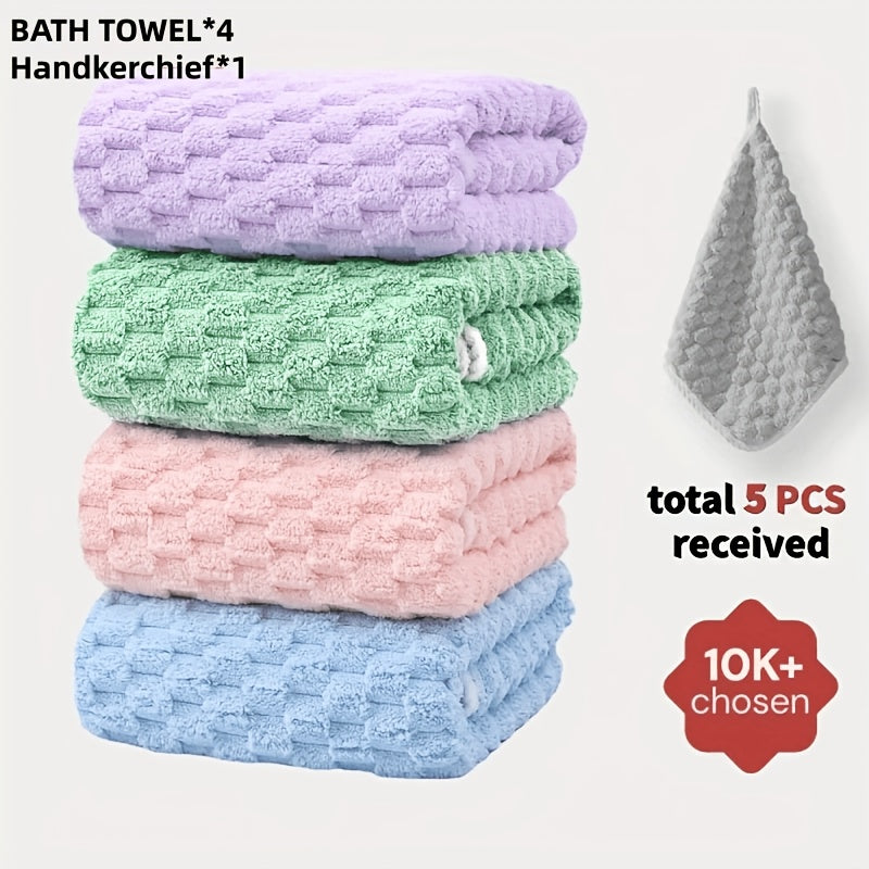 Pack Of 4/8 Waffled Super Soft Bath Towels - Super Absorbent Quick-Drying Microfiber Towels for Adults, 4 Bath Towels/2 Bath Towels, 2 Hand Towels & 4 Washcloths. Perfect for Spa, Fitness, Travel, Daily Home & Gym Use, Great Gift Choice