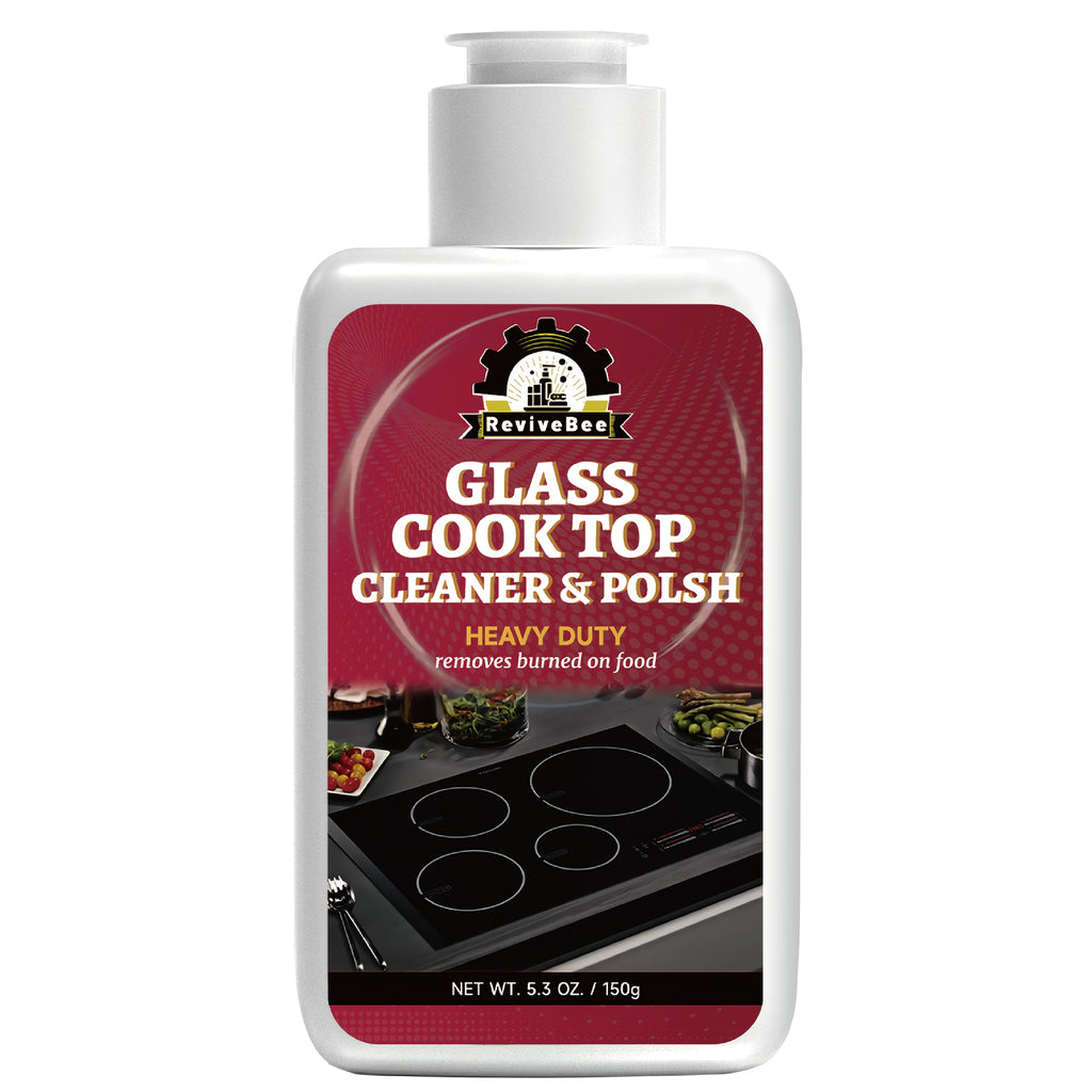 Cooktop Cleaning Paste Removes Grease, Oil Stains & Burnt-On Food From Stove Tops & Burners, Easy Scrub Kitchen Cleaner