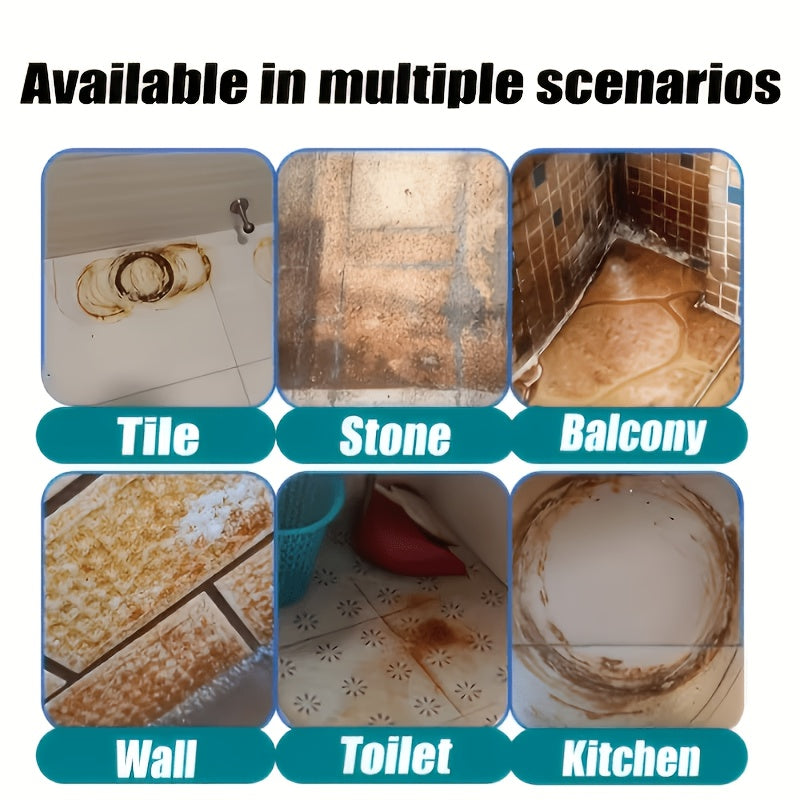 Bathroom/Ceramic Rust Remover - Eliminates Rust Stains, Water Marks, Yellow Spots, And Limescale. Cleans Stains, Restores Surface Shine. Gentle Formula, Glaze-Safe. Suitable for Bathtubs, Sinks, Faucets, Tiles, Toilets