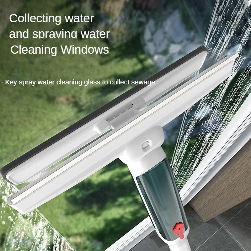 3-in-1 Glass Cleaning Kit: Spray, Wash & Squeegee - Perfect for High Windows, Shower Doors & Car Windshields - Essential Home Cleaning Tool - for All Homeowners - Suitable for Everyday Cleaning