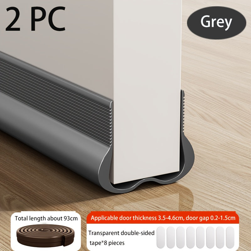 Weatherproof Door Bottom Seal - Thickened Anti-theft, Soundproof and Waterproof Self-adhesive Glass and Wood Door Seals, Home Decorating Weatherproof Insulation, Sealant Waterproofing