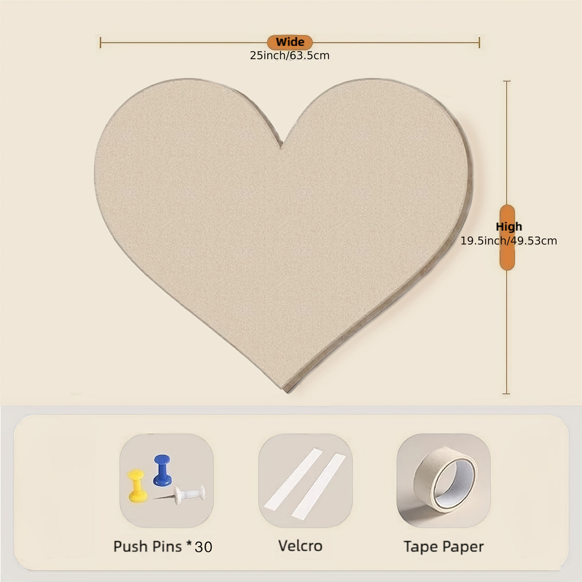 [Heart-Shaped Felt Memory Board/Photo Frame ] 25 * 19.5inches I Photo Wall with Message Zone | Instagrammable Home Decor & Sentimental Gift for Love//Travel Memories [ Please Note If The Size Is Applicable ]