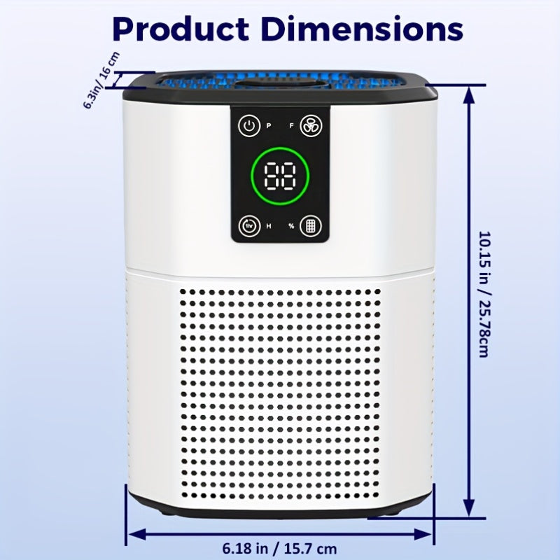 For Home Air Purifiers, Pet Air Purifier for Dust Odor Smoke, Low Decibel Quiet Sleep Mode Air Cleaner for Bedroom Office Living Room, Small Air Purifier Pet Air Purifier Room Air Purifier, 1 Pack