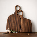 Cutting Board Duo with Hanging Handles, 2-Piece Reversible Chopping and Serving Set in Walnut, Acacia or Bamboo Options for Bread, Cheese and Meal Prep
