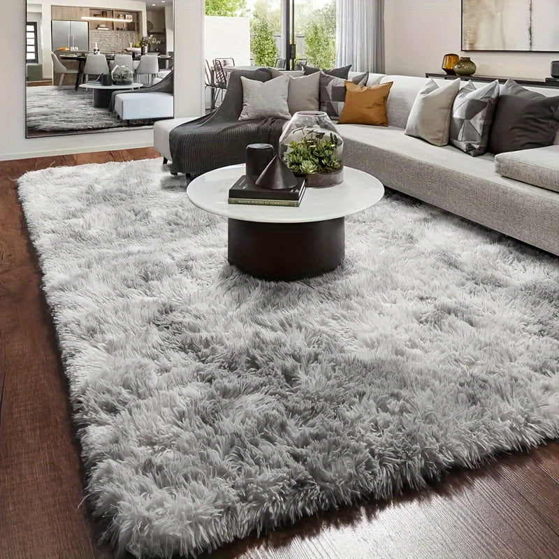 1pc Modern Style Solid Color Tie-dyed Area Rug Mat, Soundproof, Non-slip, Washable Soft And Lightweight, Suitable For Living Room, Bedroom, Can Be Used As A Graduation Season Valentine'S Day New Year Christmas Gift, Home Decoration Room Decoration.