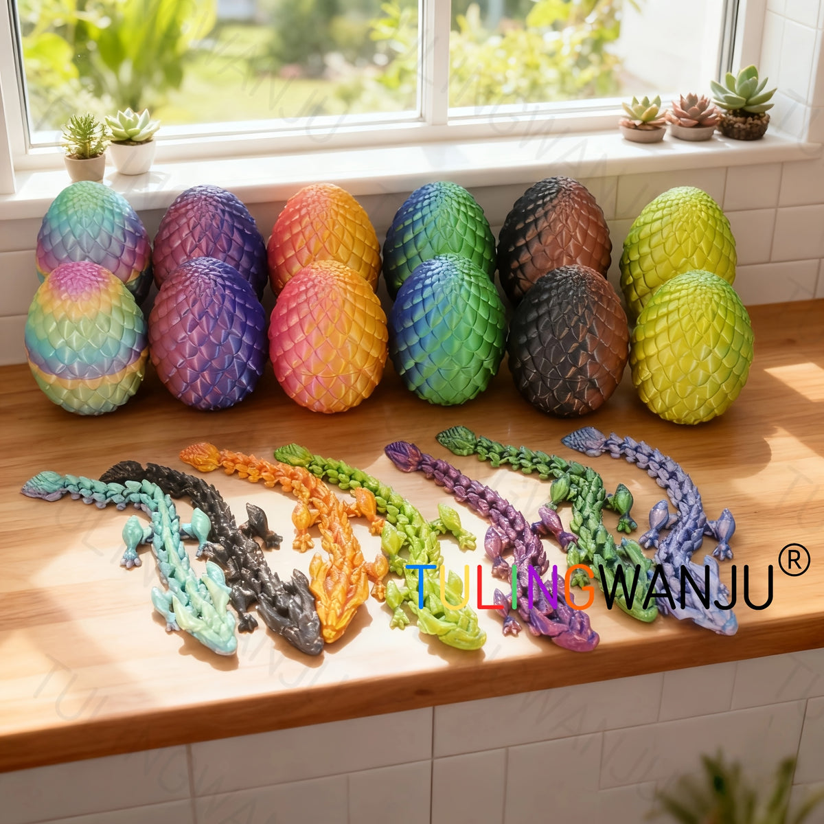 40pcs/20 Sets/Dragon Egg Set Decorative Sculpture (Including 20 Dragons And 20 Dragon Eggs), with a Dragon Body of 4.92 Inches And a Dragon Egg of 2.2 Inches, Suitable for Home Decoration, Holiday Celebrations, Gatherings, Offices, And Living Rooms