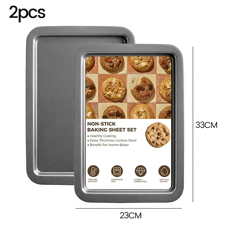 2/6/7/8/12/16/18pcs Nonstick Baking Pans Set Kitchen Baking Sheets Oven Bakeware Sets Round/Square Cake Pan Muffin Pan, Loaf Pan, Roast Pan, Cookie Sheet Baking Supplies Grey Measuring Spoon Scraper Rack Whisks Bread Bag Muffin Cups Spatulas