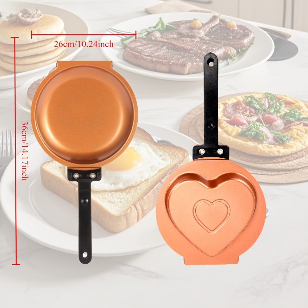 Double-Sided Pan, Pancake Pan, Omelette Pan, The Perfect Pancake Maker - Nonstick Iron Easy To Flip Pan, Frying Pan For Fluffy Pancakes, Omelets, Frittatas & More, Dishwasher Safe Large, A Must-have At Home