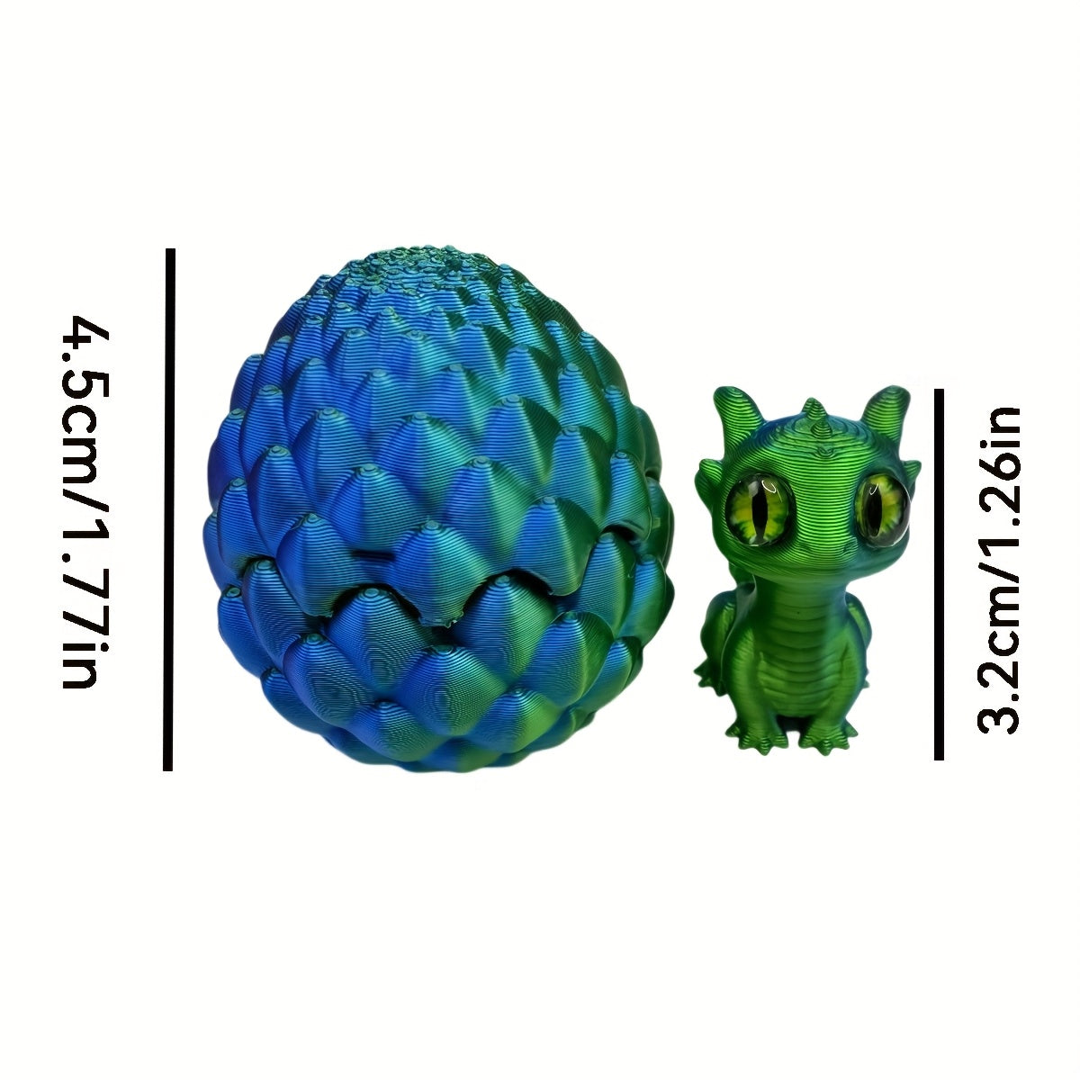 8pcs Random Color, 3D Printed Dragon Eggs And Dragon Statues, Suitable for Holiday Decoration, Holiday Gifts, And Other Decorations