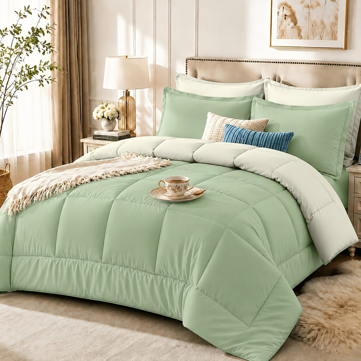 2/3pcs Summer Comforter-Double-Sided Tech Fabric, Large & Extra-Large Bed Bedding Sets, Lightweight Comforter-Soft Breathable For Hot Sleepers&Night Sweats-Elegant Bedroom For Couples & Solo Users, 1Comforter, 1/2Pillowcase, Random Color