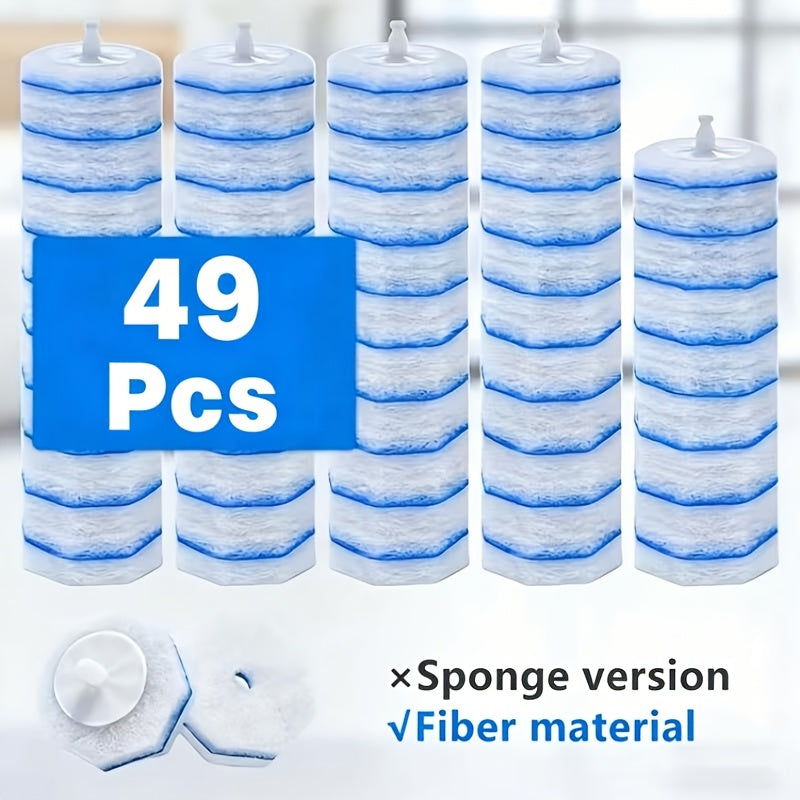 39/49/99 Pack Toilet Wand Refills Disposable Toilet Brush Replacement Heads with Upgraded Fiber Bristles, with Clorax Toilet Brush Replacement Systems, Handle Not Include