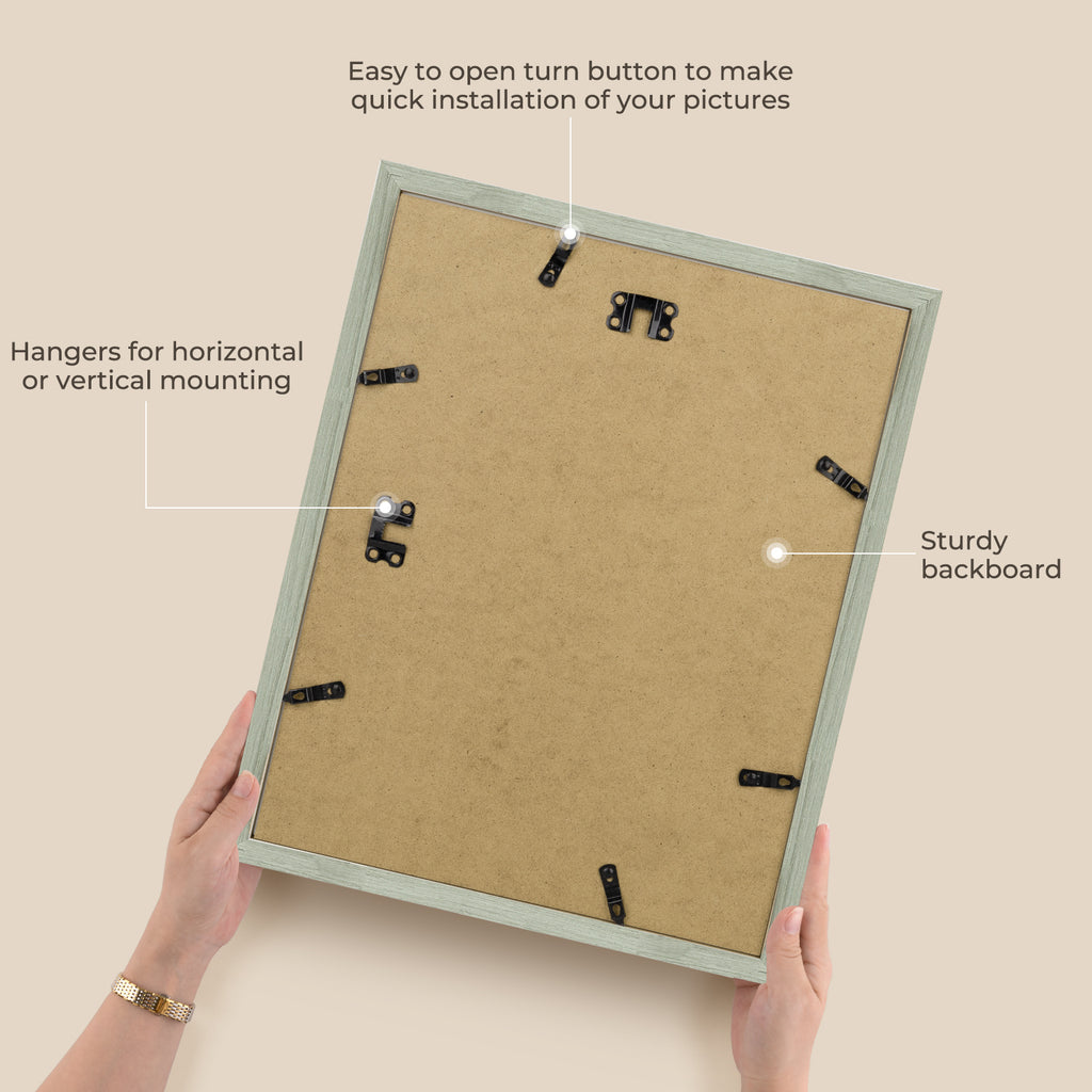 3 Pack 6x8/8x10/9x12/11x14/16x20 Picture Frames Set with Mat or without Mat, Engineered Wood Photo Frames with Plexiglass, for Wall or Tabletop Display - Gallery Wall Frames, Office Home Decor,Poster Frames