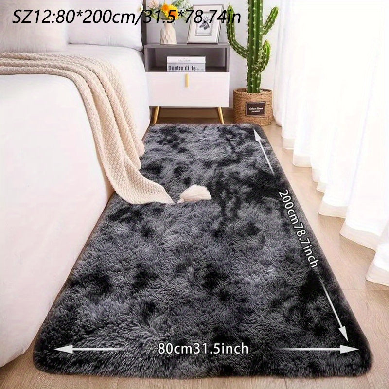 A Luxurious Square Tie-Dye Rug Made from Upgraded Soft Plush Fabric, Available in Various Colors. It Features a Non-Slip Backing, Is Absorbent And Durable, And Can Be Machine Washed, Making It Perfect for Living Rooms, Offices, Bedrooms, Home Decor