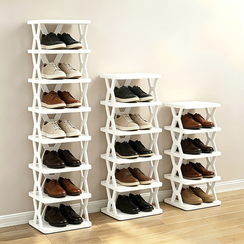 1pc Removable 4/6/9 Tier Shoe Rack, Space Saving Folding Shoe Rack for Home And Dormitory, Hallway, Living Room - Separate Narrow Shoe Rack for Indoor Doorway Storage. Holds Keys, Small Photo Frames, Etc.