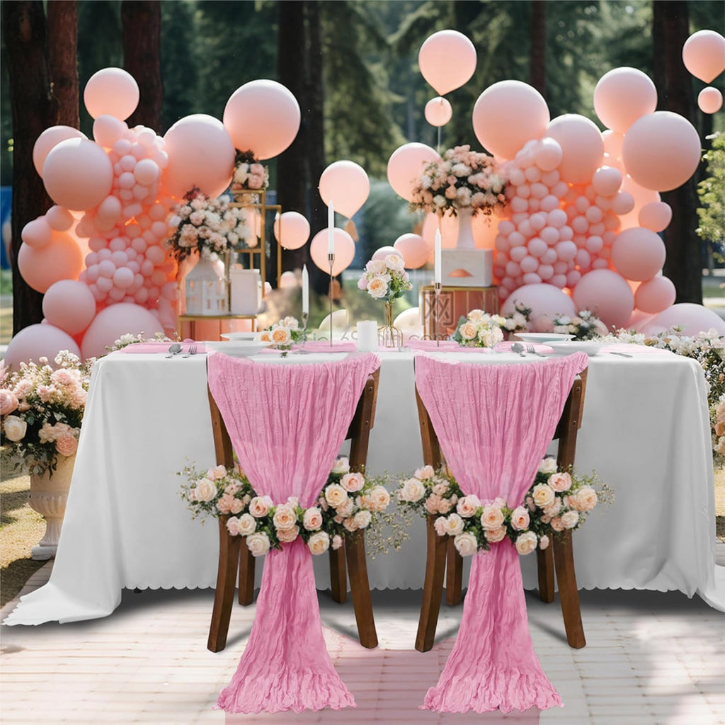 12pcs Cheesecloth Table Runner 10ft Boho Gauze Table Runner 21.3*120Inch Rustic Cheese Cloth Roll Romantic Long Cheesecloth Bulk for Wedding Bridal Shower Birthday Party Decor