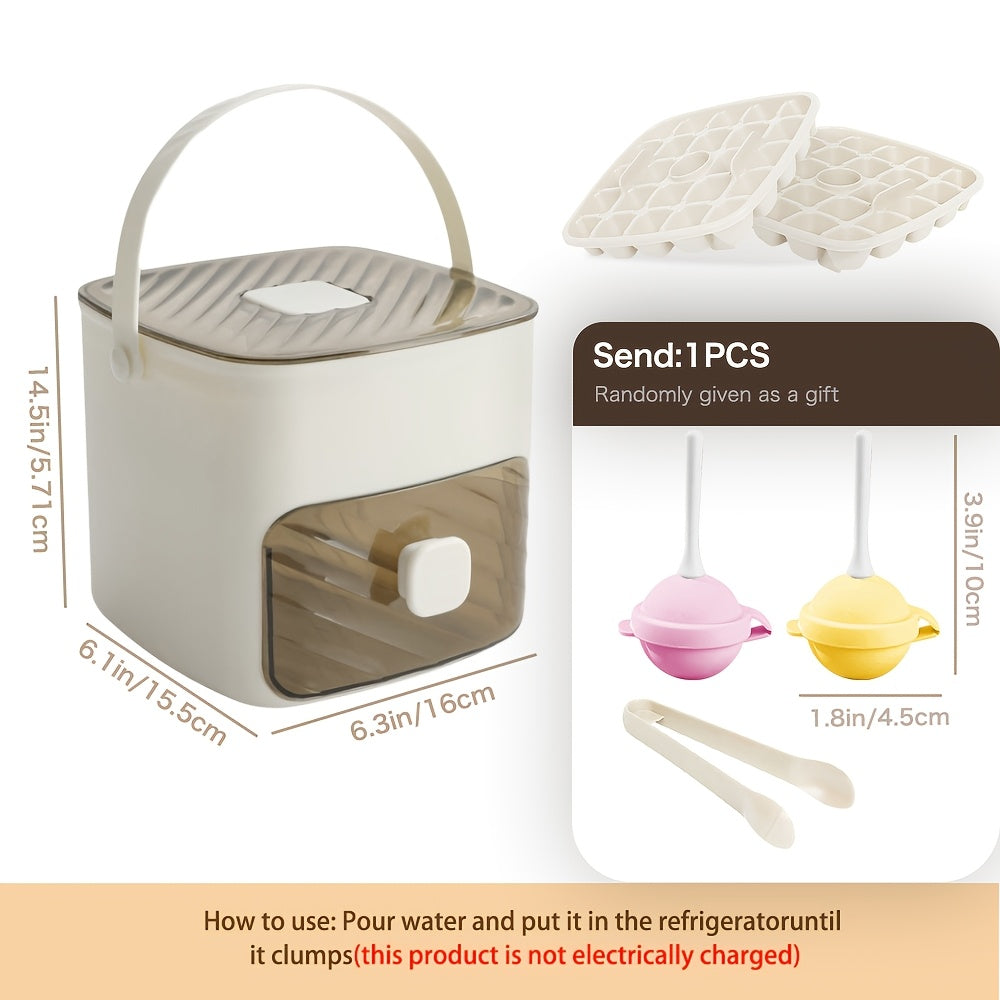 Ice Mold Designed for Making Ice at Home, 48-Compartment Cube of Ice Mold, Novelty Cube of Ice Tray with Lid, Easy Capping - Double Layer, Food Grade Plastic Storage Tray - Portable Design for Beverages, Tea & Coffee, Essential Kitchen Gadget