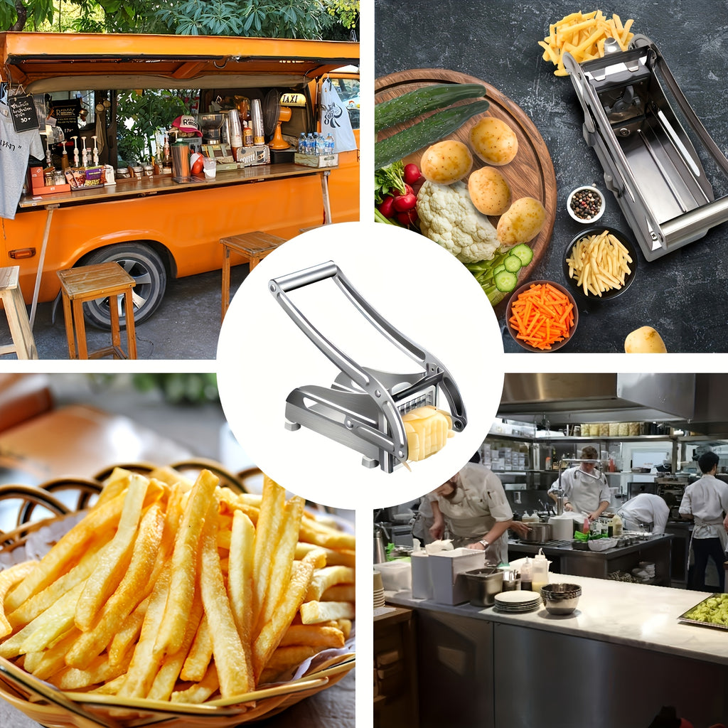 Vegetable Cutter, French Fry Cutter, Stainless Steel Fruit Cutter, French Fry Chopper, Potato Slicer, Vegetable Chopper, Onion Chopper, Food Chopper, Chopping Potato Carrot Cucumber, Kitchen Supplies, Kitchen Gadgets, Kitchen Additions