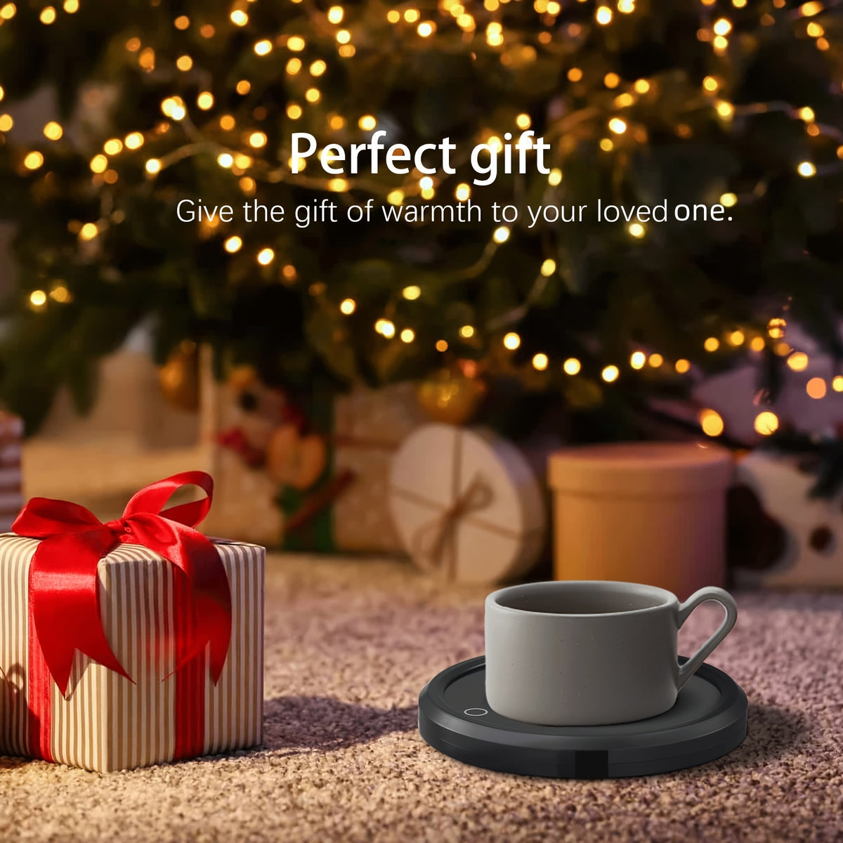 LALAYUAN Electric Mug Warmer, Fast Heating Coffee Cup Warmer with Temperature Control, 110V US Plug, Plug Powered Beverage Heater, with Desk, for Coffee Lovers, Coffee, Milk, Tea, Candle Wax Gift