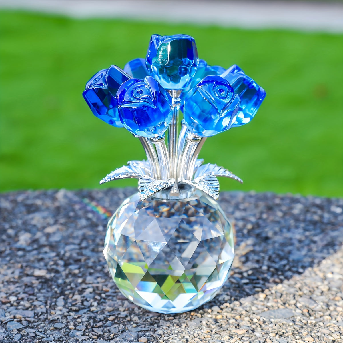 Crystal Rose Bouquet, Artificial Flower Decoration Gift, Colorful Rose Arrangement for Valentine's Day, Mother's Day, Anniversary And Home Decor
