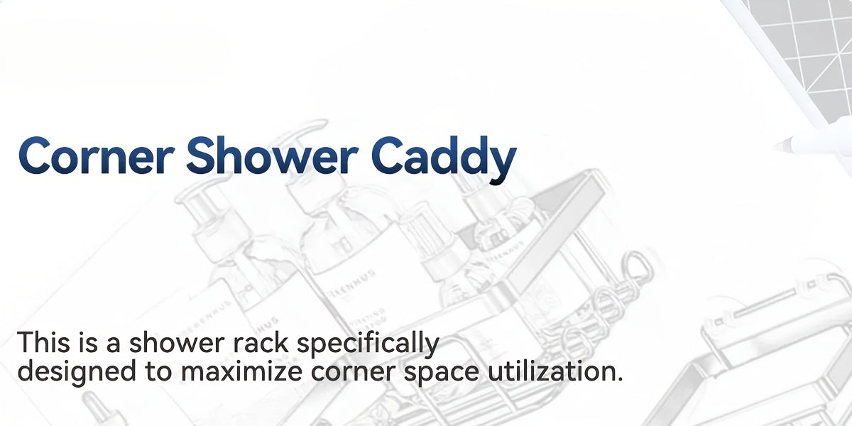 Adhesive Corner Shower Shelves, 3 Pack Stainless Steel Bathroom Caddy Set with Soap Holder and 12 Hooks for No Drill Wall Mounted Storage