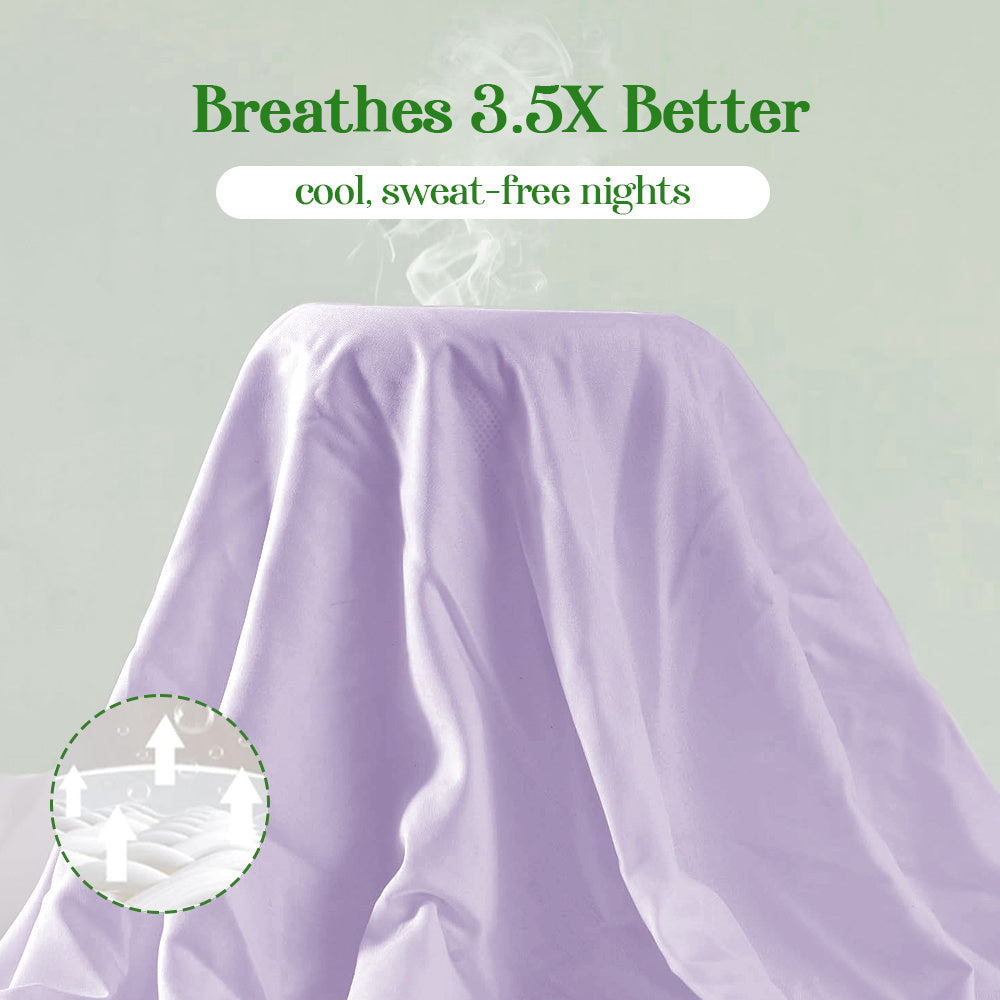 [2000TC Bamboo Sheet Set]Cooling Bamboo Bed Sheet Set - Ultra Soft And Comfortable Summer Queen Size Sheet Set-Deep Pocket Fits Up to 16"-Twin/Full/Queen/King-Fit for Hot Sleepers - Bamboo Kid's Sheet with 2 Pillowcases-All-Season Comfort-Best Gifts