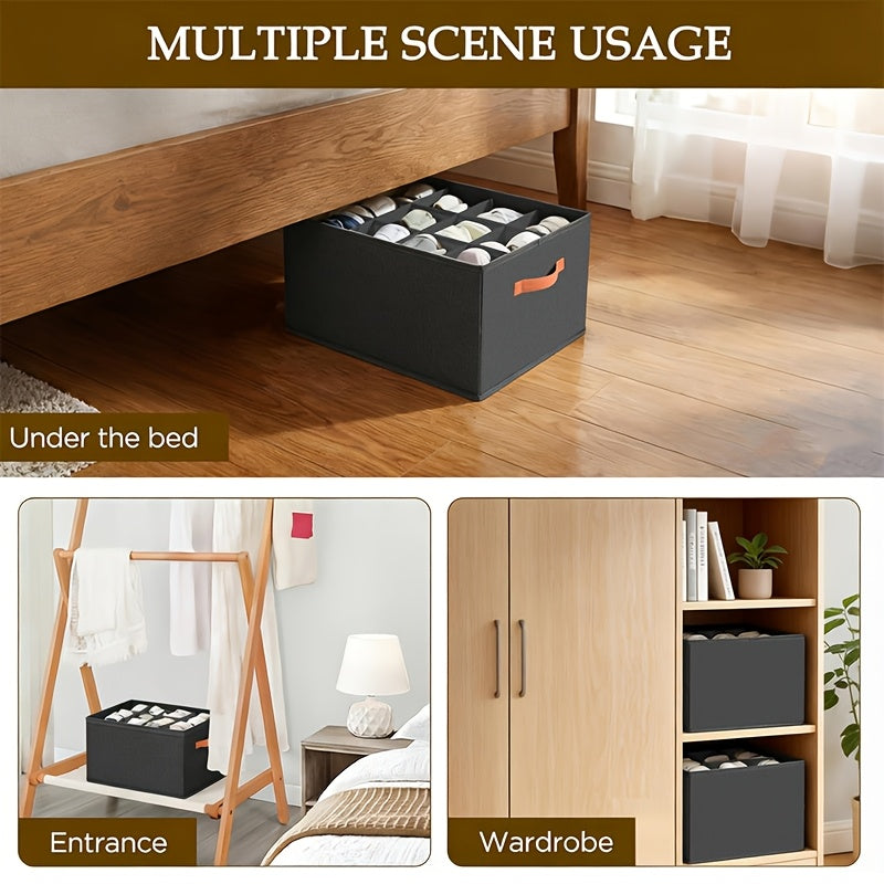 2pcs Wardrobe And Shoe Storage Set, Including A Large Shoe Storage Bin with A Transparent Lid And Reinforced Handles, And A Foldable Storage Bin Perfect for Boots, High Heels, And Sneakers, Room Decor, Closet Organizers And Storage
