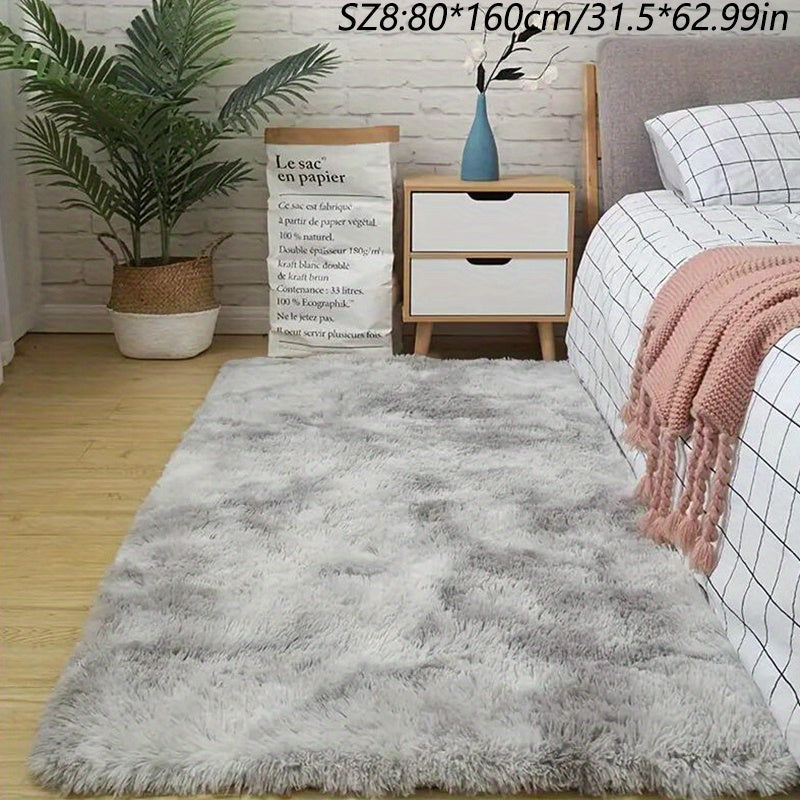 A Luxurious Square Tie-Dye Rug Made from Upgraded Soft Plush Fabric, Available in Various Colors. It Features a Non-Slip Backing, Is Absorbent And Durable, And Can Be Machine Washed, Making It Perfect for Living Rooms, Offices, Bedrooms, Home Decor