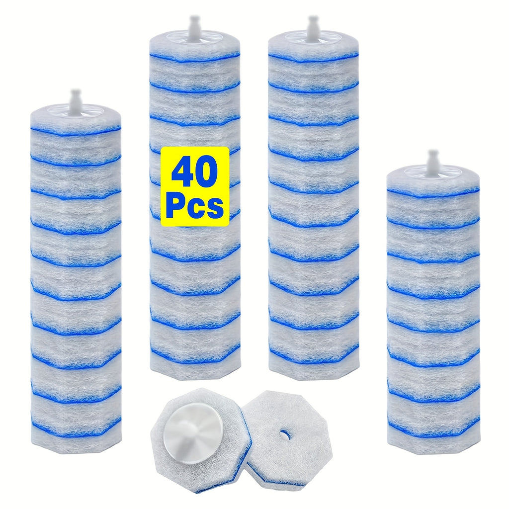 80/40-count Toilet Wand Refills for Clorocs, Disposable Toilet Bowl Cleaner Wand Refills, Toilet Bowl Brush Replacement, Microfiber Toilet Brush Refills for Bath & Toilet Bowl Cleaning