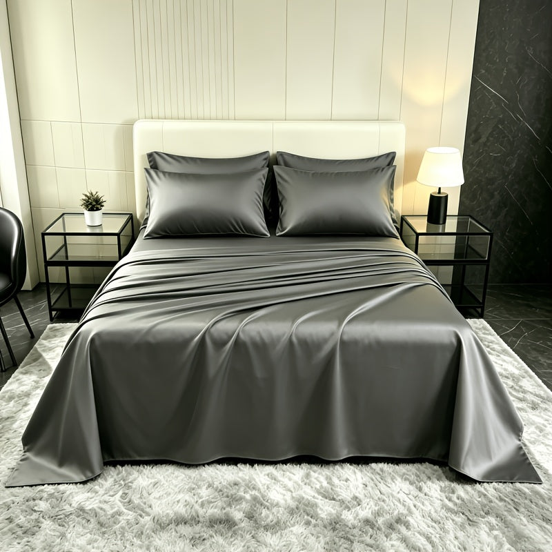 Ultra Soft Machine Washable Luxury Bed Sheet Set, 3/4pcs The Set Includes 1 Bed Cover, 1 Bed Sheet And 1/2 Pillowcase. 15.75" Deep Pocket, Shrinkage & Fade ResistantSuitable for Home Bedrooms, Guest Rooms And Hotels.
