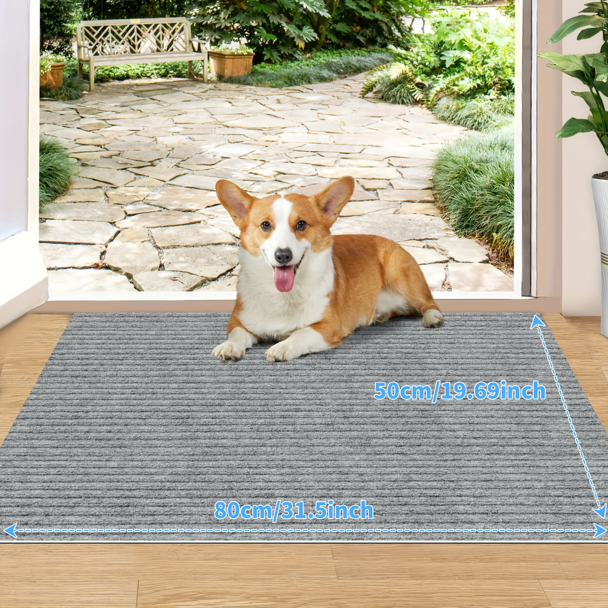 Entryway Mat, Indoor Door Mat Entrance, Non Slip Peel And Stick Low Profile Doormat, Entry Mat Door Mats Indoor, Front Door Mat Inside Door Mat Non Slip, Washable Door Mat, Easy to Clean Doormat, Floor Mat for Entryway