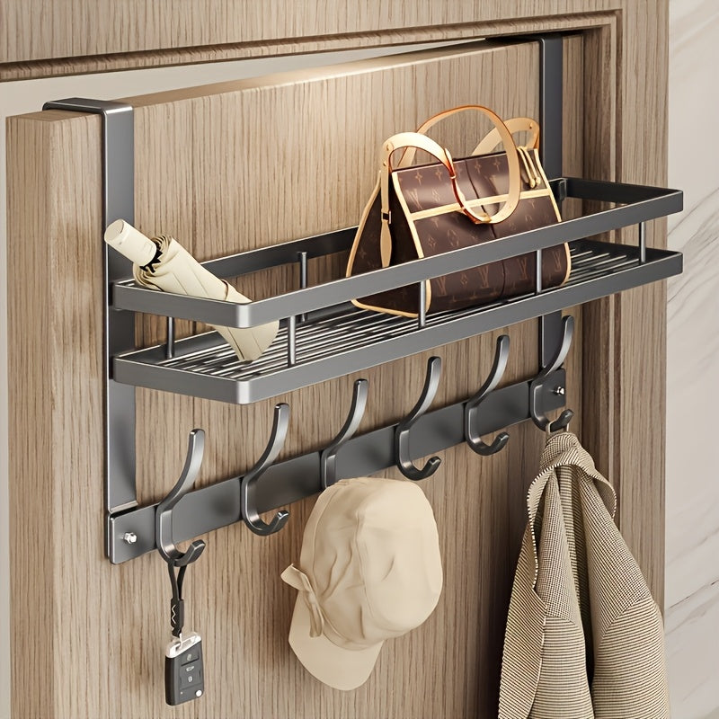 Multifunctional Metal Easy-Install Over-the-Door Storage Rack for Bedroom, Bathroom & Kitchen Organization, A Perfect Gift for Christmas And Halloween