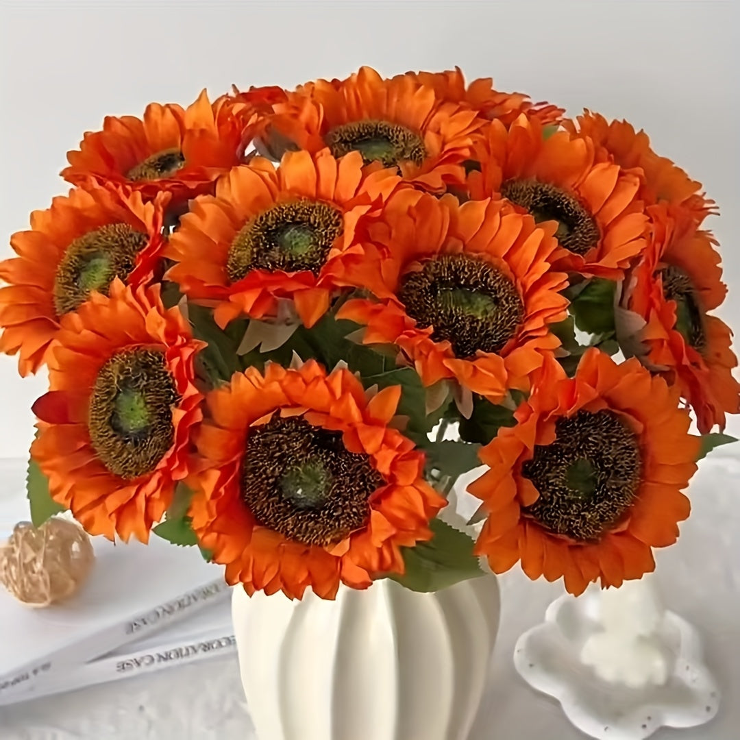 20/10Artificial Sunflowers. Suitable for Home Decor, Outdoor Decoration, Weddings, Churches, Schools, Photography Props, Restaurant Furnishings And Internet-famous Photo Backdrops. Also Ideal As Mother's Day Gifts And Party Centerpiece Decorations