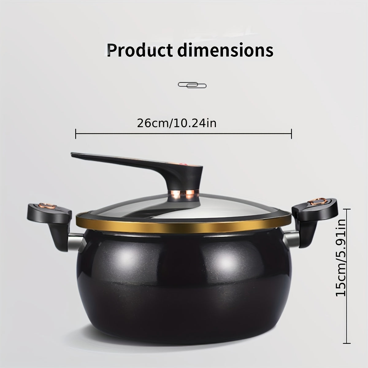 Large Capacity 8.45QT Non-Stick Stockpot with Twist Lock Handle - Heavy-Duty Ceramic Construction, Induction And for Gas Stove Compatible, for Home, Restaurant, Ollas Para La Cocina