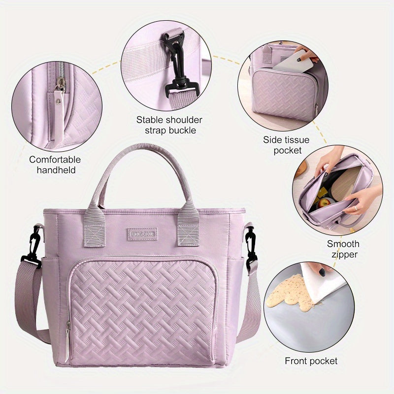 Extra Large 2.91gal Insulated Lunch Bag, Portable Thermal Tote with Adjustable Shoulder Strap and Handle, Cold & Hot Food Carrier, Beach Cooler Bag for Outdoor Use, Keeps Meals Fresh and Delicious, Non-Food Contact