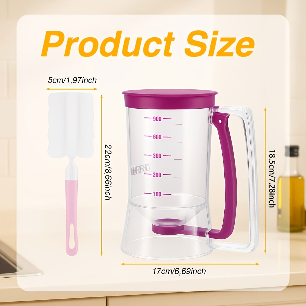 1pc Precision Pour Zero Error! Pancake Batter Dispenser, Suitable for All Baking Categories, Dedicated Pancake Batter Machine, Household Small Batter Machine, Pancake Batter Dispenser/Halloween/Christmas/Christmas Gift/Halloween Dinner Party