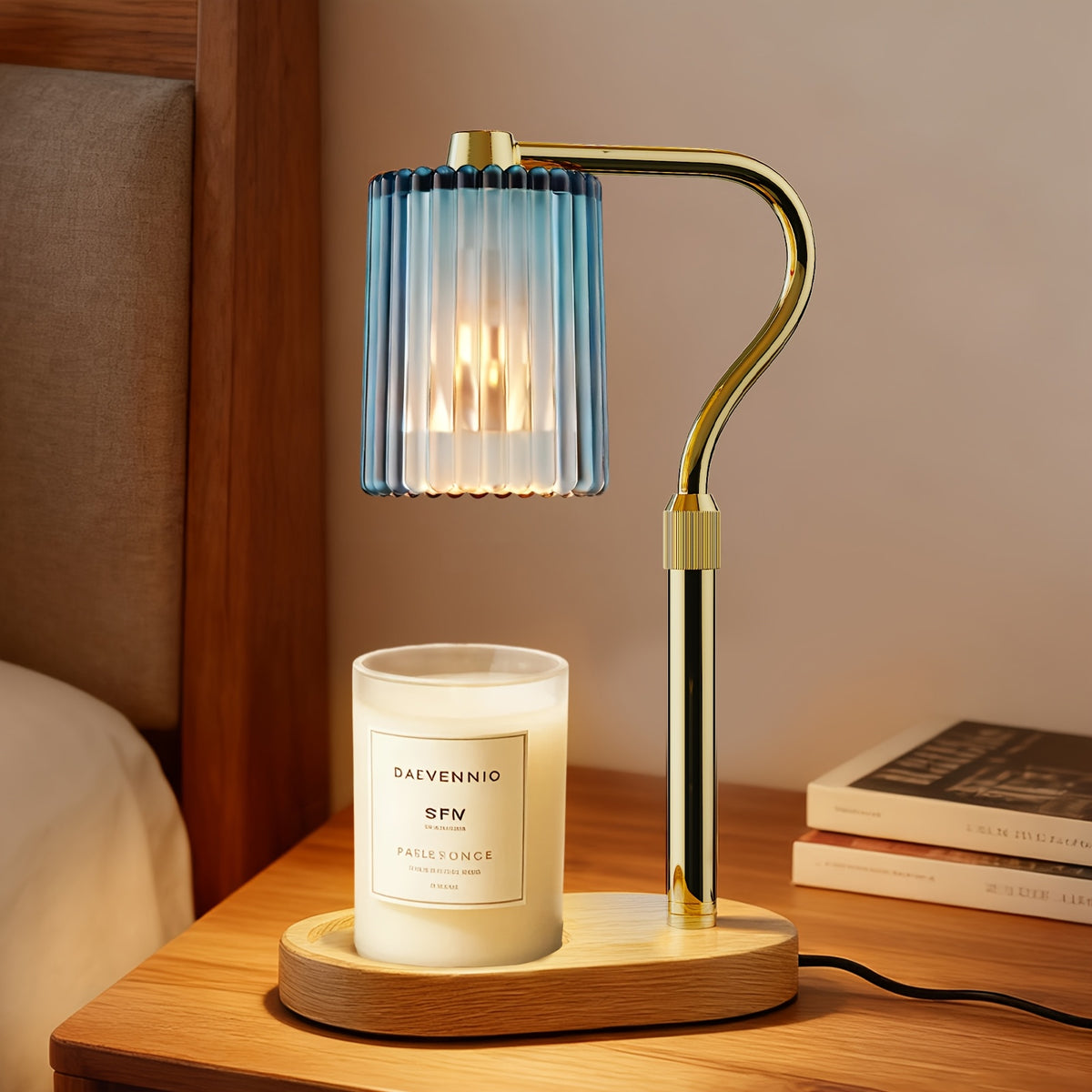 Crystal Lampshade Candle Warmer, Candle Melting Lamp, Lamp with Timer, Height Adjustable, Light Adjustable Heater for Canned Candles, Perfect Birthday Gift for Women, Mother's Day Gift, Suitable for Bedrooms, Living Rooms.No Bulbs Included.