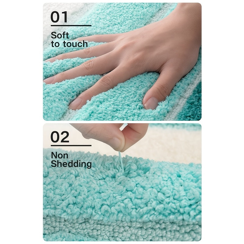 GTNSHUAI Extra Thick Luxury Chenille Bathroom Rug, Non-Slip Absorbent Bath Mat