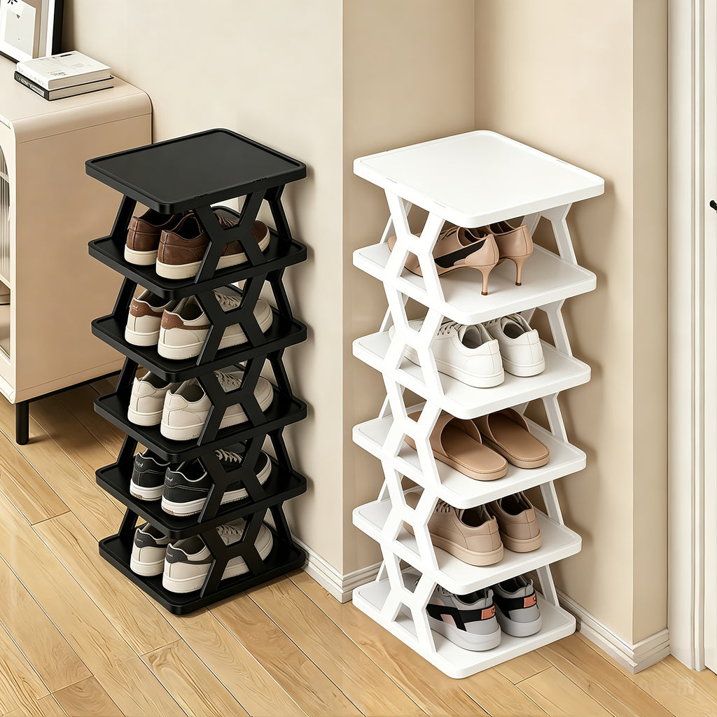 1pc Removable 4/6/9 Tier Shoe Rack, Space Saving Folding Shoe Rack for Home And Dormitory, Hallway, Living Room - Separate Narrow Shoe Rack for Indoor Doorway Storage. Holds Keys, Small Photo Frames, Etc.
