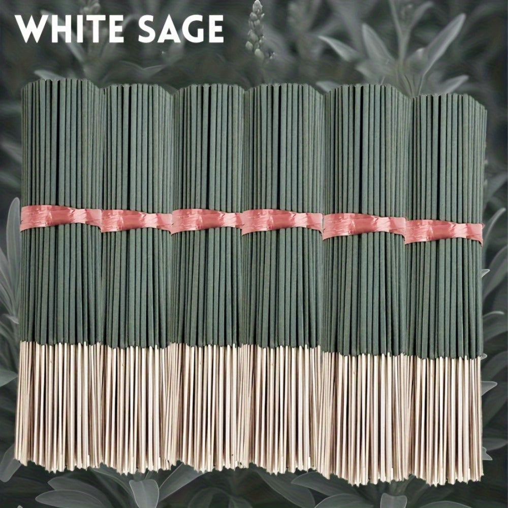 160 Long White Sage Sticks | 8.66 Inch Natural Fragrance | Meditation Yoga Meditation Fragrance | Long-Lasting Fresh Fragrance