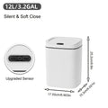 Motion Sensor Trash Can, Touchless Lidded Bathroom Waste Bin in 3.17, 3.69 or 4.23 Gallon Capacities for Home Kitchen and Office