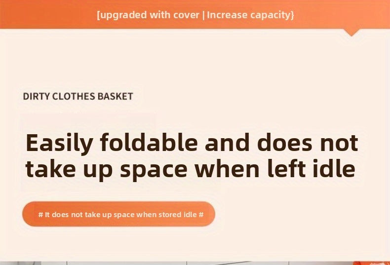 Wall Mounted Laundry Hamper with Lid, Foldable Gray Oxford Cloth Basket for Space Saving Clothes and Toy Storage in Bedrooms, Bathrooms and Living Rooms