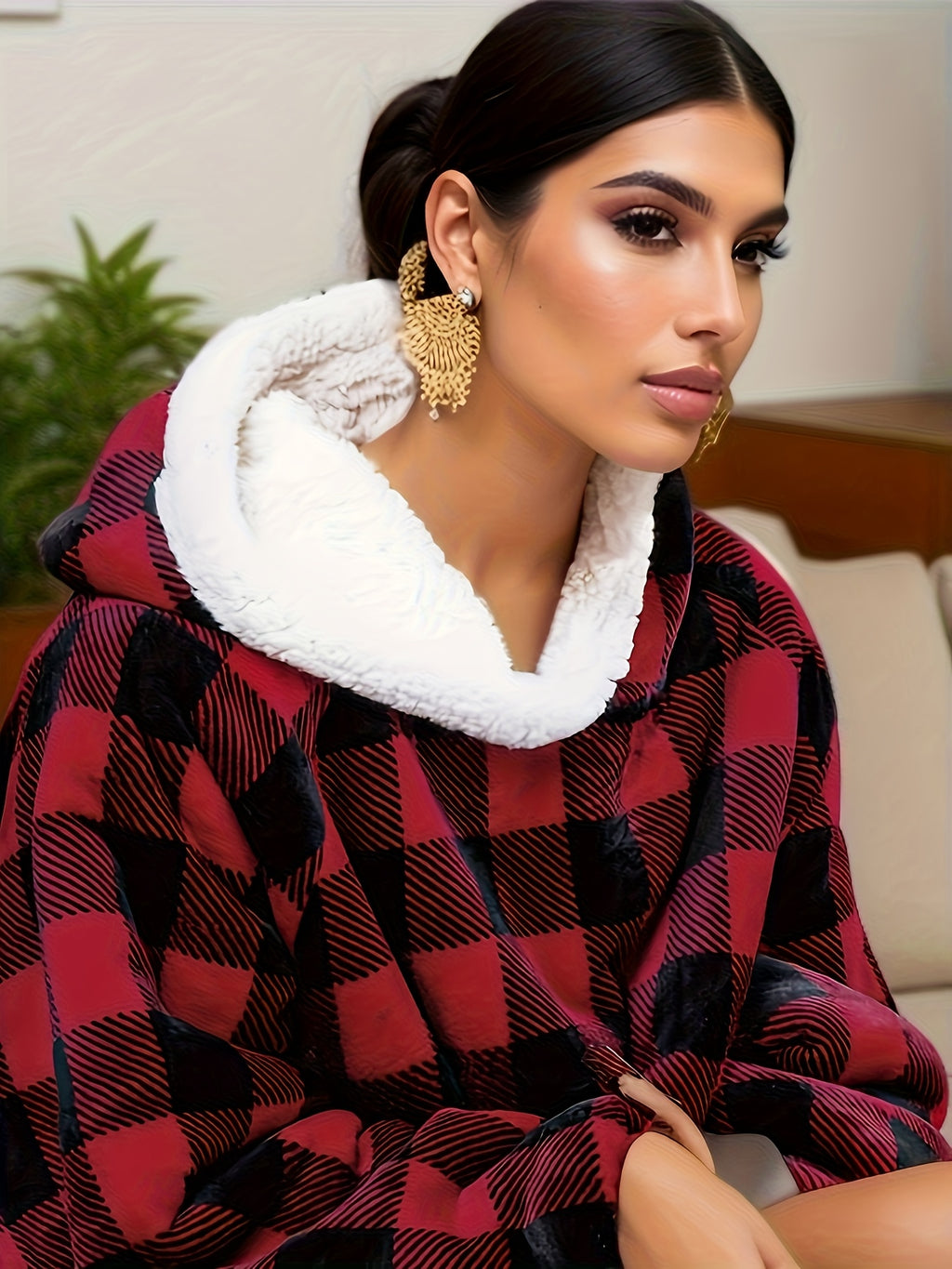 1pc Thick Warm Hoodie Flannel Extra Long Wearable Blanket for Women And Men, Oversized Blanket Sweatshirt Super Soft And Warm And Comfortable Winter Giant Adult Wearable Blanket Hoodie with Pockets