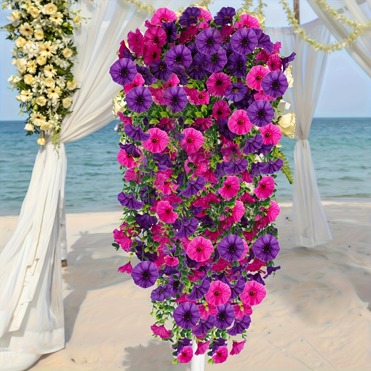 6pcs of Realistic Hanging Plants - Suitable for Outdoor and Indoor Decoration, No Need to Tie, Festive Decorative Vine Home Furnishings, Fake Green Plants, Suitable for Home Decoration, Weddings, Graduation Season, Flower Display
